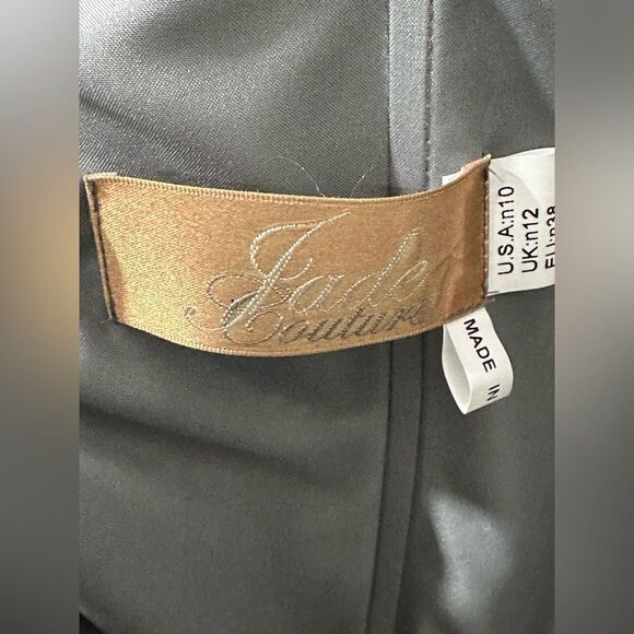 Jade Couture Mother of the Bride Dress. NEVER WORN. Iron Grey. Size 10 - Picture 3 of 16